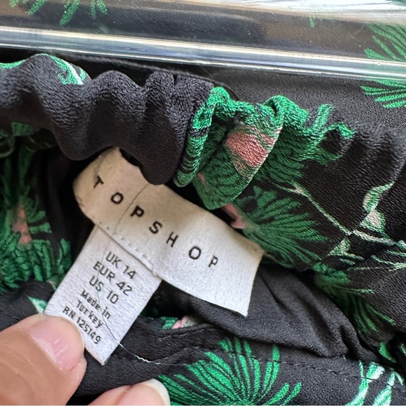 Topshop Archive Crystal Floral Pleated Midi Skirt Sz 10 - Picture 9 of 11